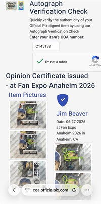 Jim Beaver signed "Bobby Singer" Funko #1838 (Supernatural) - Official Pix COA