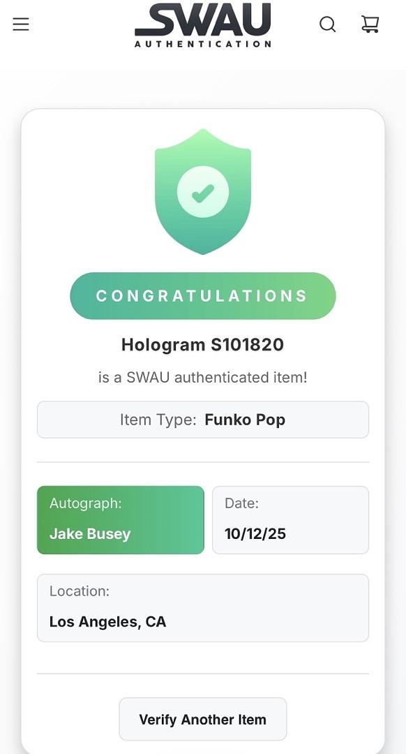 Jake Busey signed "Eleven" Funko #1457 (Stranger Things) - SWAU COA