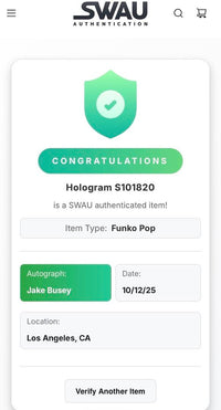 Jake Busey signed "Eleven" Funko #1457 (Stranger Things) - SWAU COA