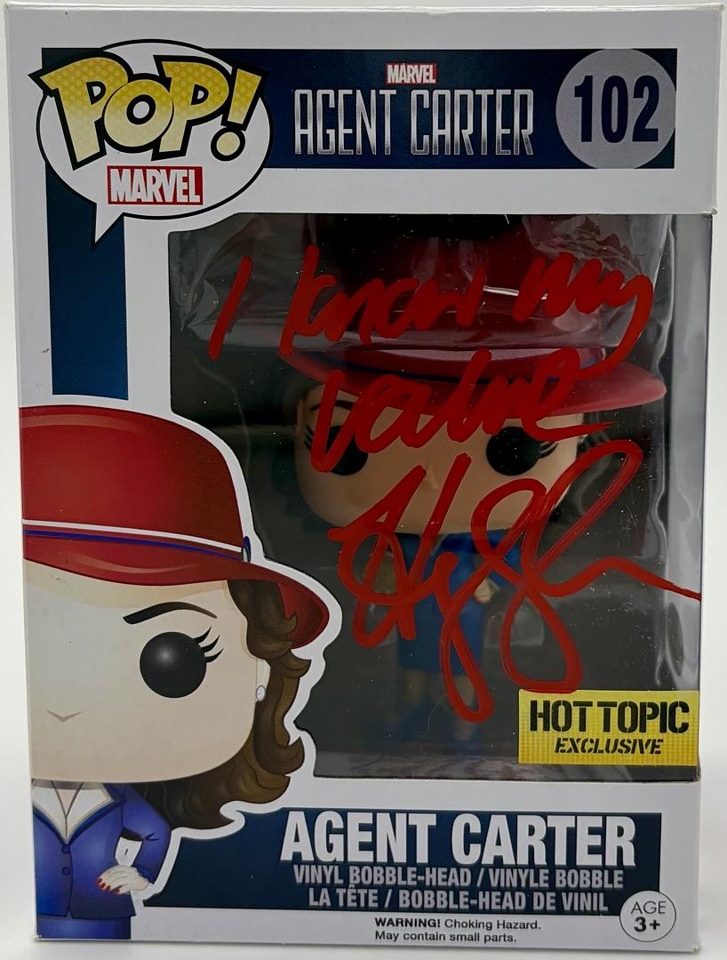 Hayley Atwell Signed "Agent Carter" Funko #102 - Beckett COA