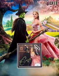 Cynthia Erivo & Ariana Grande Mounted Signed Wicked CD Insert 11x14  - JSA COA