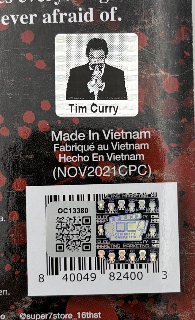 Tim Curry signed "It" Action Figure **RARE**- OC Celebrity Marketing
