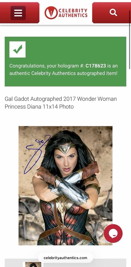 Gal Gadot sexy signed 11x14 Photo (Wonder Woman) - Celebrity Authentics
