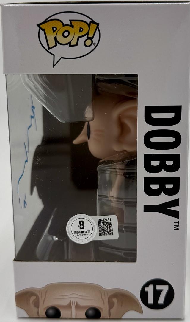 Toby Jones Signed Funko Pop #17 Dobby (Harry Potter)  - Beckett COA