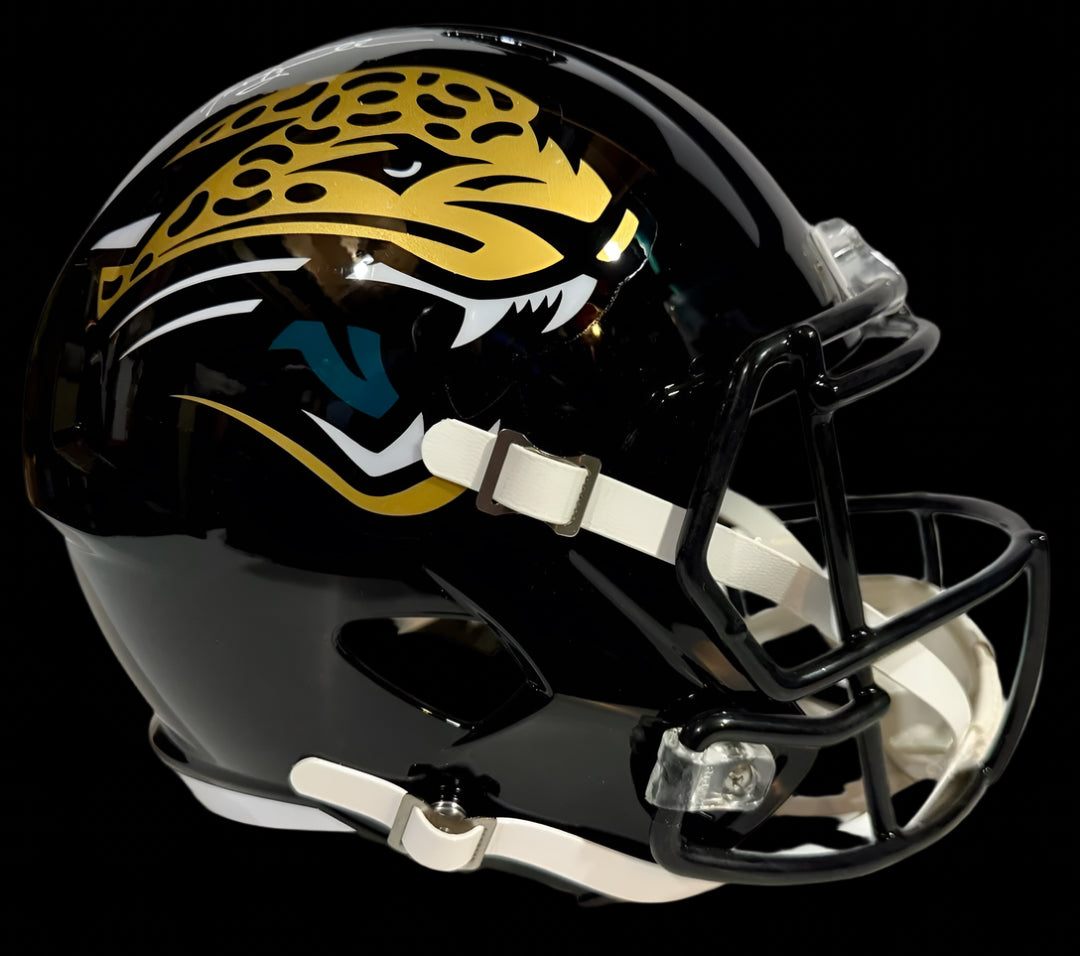 Mark Brunelle (Jaguars) full size replica helmet - Schwartz COA