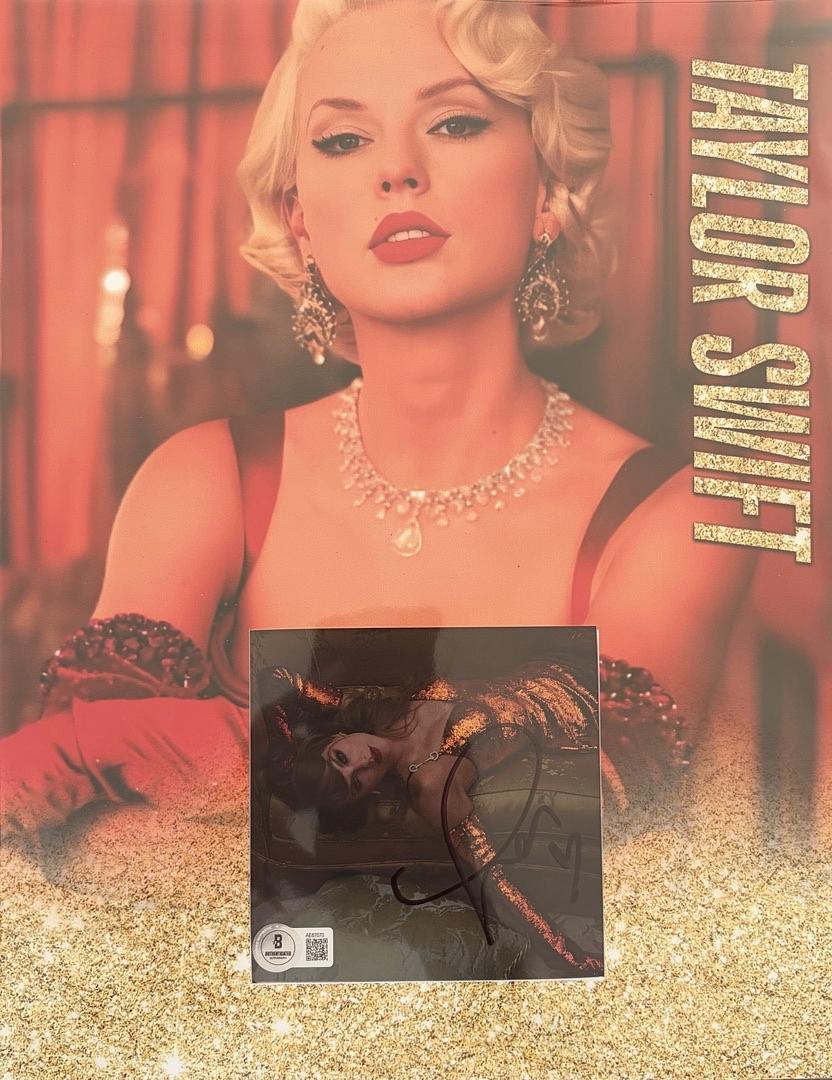 Taylor Swift matted, signed "Life of a Showgirl" CD Insert Photo 2 - Beckett COA