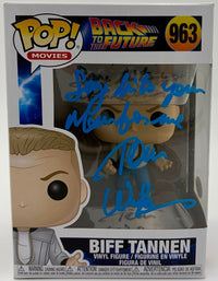 Tom Wilson signed Funko #963 (Back to the Future) w/quote - ACOA COA