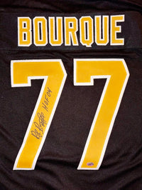 Ray Bourque Signed Custom Bruins Jersey w/ HOF Inscription - Sure Shot COA