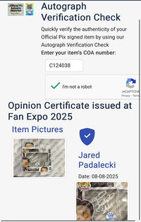 Jared Padalecki (Supernatural) signed Funko #1644 w/character inscription - Official Pix COA