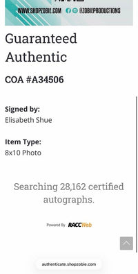 Elisabeth Shue Signed 8x10 Photo - Zobie COA