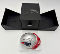 Drake Maye Under Wraps Signed Patriots Mini Helmet  - Fanatics COA