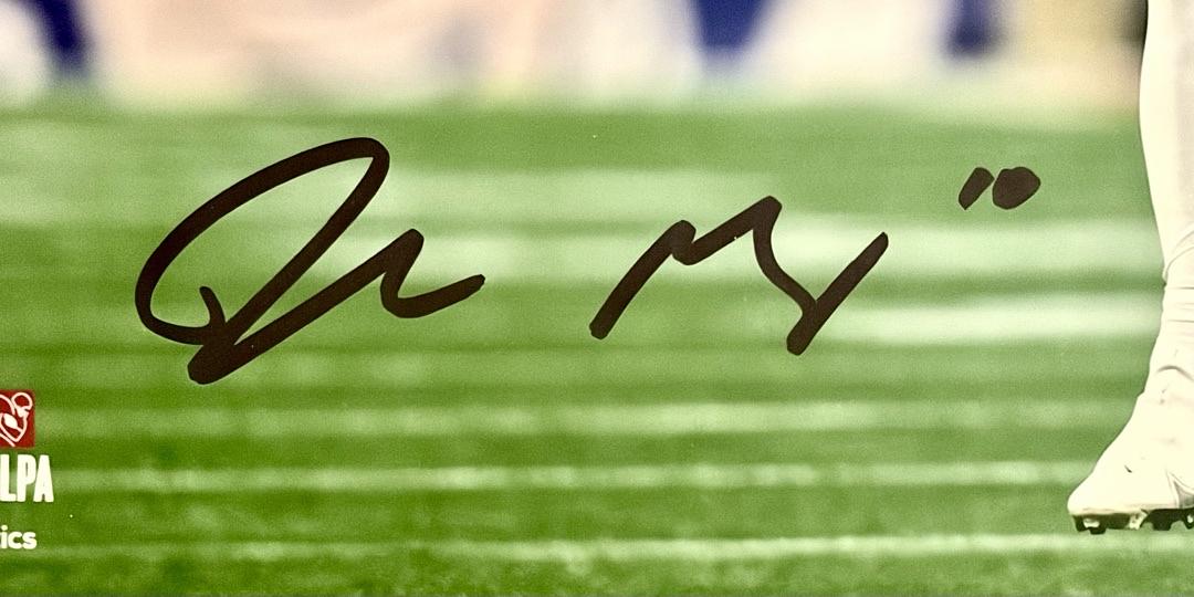 Drake Maye signed, framed 8x10 (framed to 11x14)(Patriots) - Fanatics COA