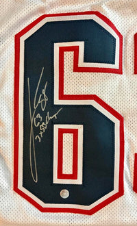 Joe Andruzzi Signed Custom White Patriots Jersey - JSA COA