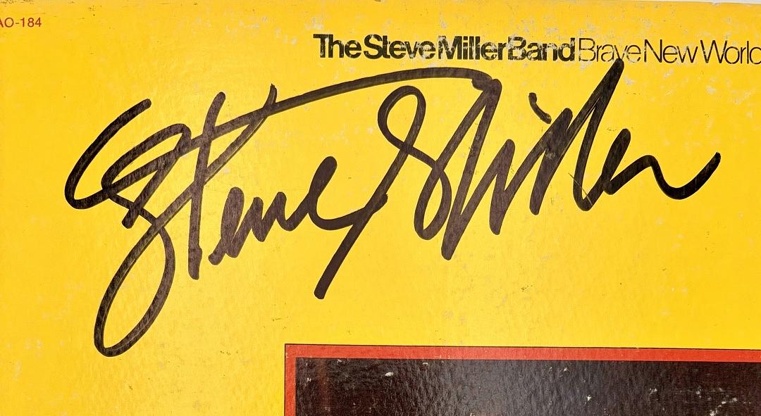 Steve Miller signed "Brave New World" album - JSA COA