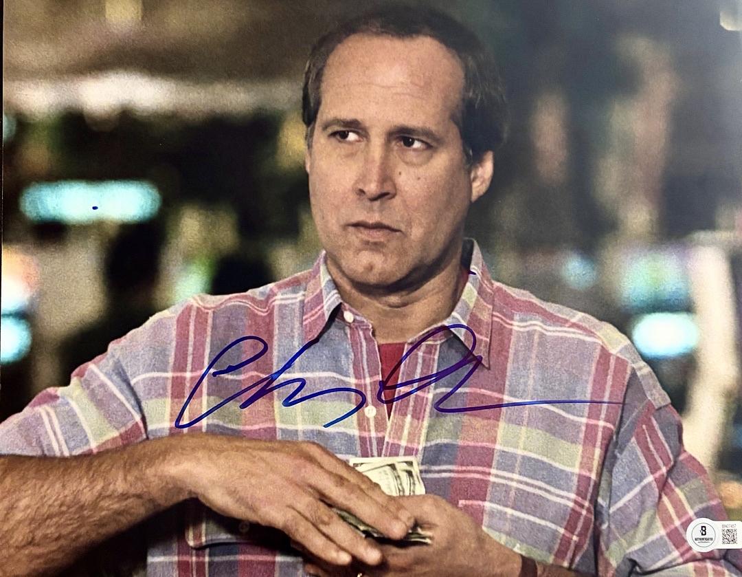 Chevy Chase signed 11x14 (Vegas Vacation) - Beckett COA
