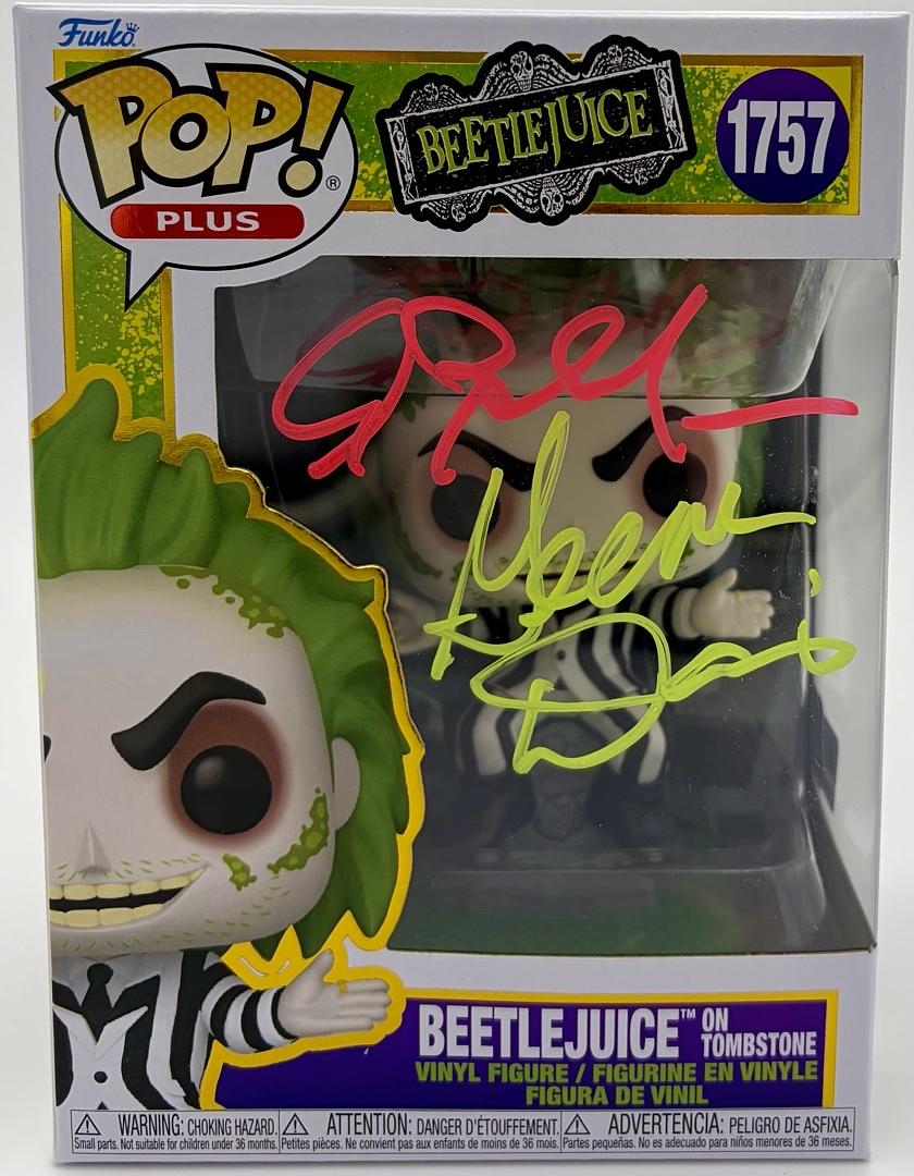 Alec Baldwin and Geena Davis signed Funko #1757 (Beetlejuice) - OC Celebrity Marketing *RARE*