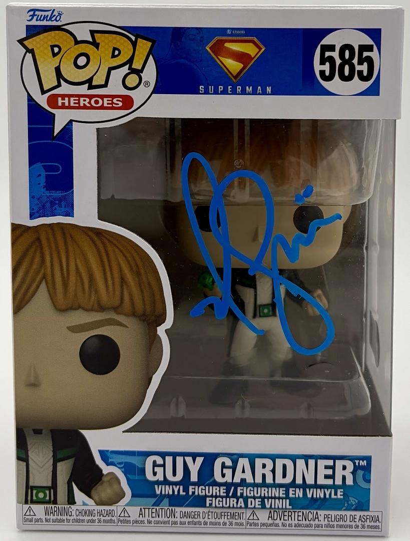 Nathan Fillion signed "Guy Gardner" Funko #585 (Superman) - Beckett COA
