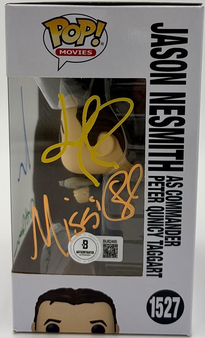 Cast signed Galaxy Quest "Jason Nesmith" Funko #1527 (Allen/Pyle/Rees/Breen) - Beckett & JSA COA