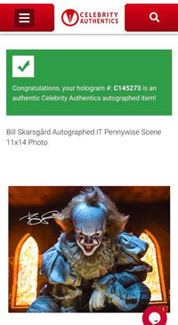 Bill Skarsgard signed (Stephen King's IT) 11x14 - Celebrity Authentics COA