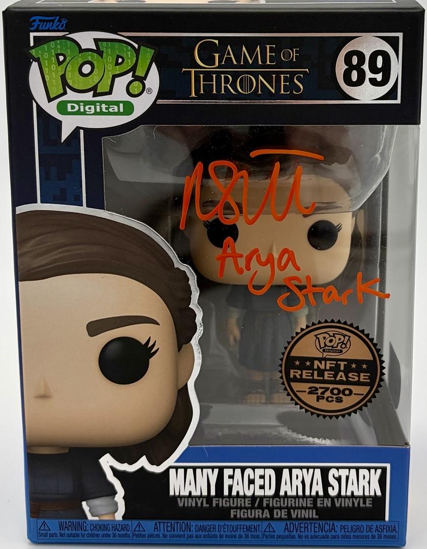 Maisie Williams Signed Funko Pop #89 Arya Stark w/character name (Game Of Thrones) *VERY RARE* - SWAU COA