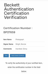 Bonnie Wright Signed 8x10 Photo (Harry Potter) - Beckett COA