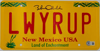 Bob Odenkirk signed "LWYRUP" License Plate - Beckett COA