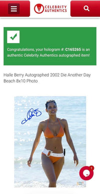 Halle Berry Signed 8x10 Photo (James Bond) - Celebrity Authentics