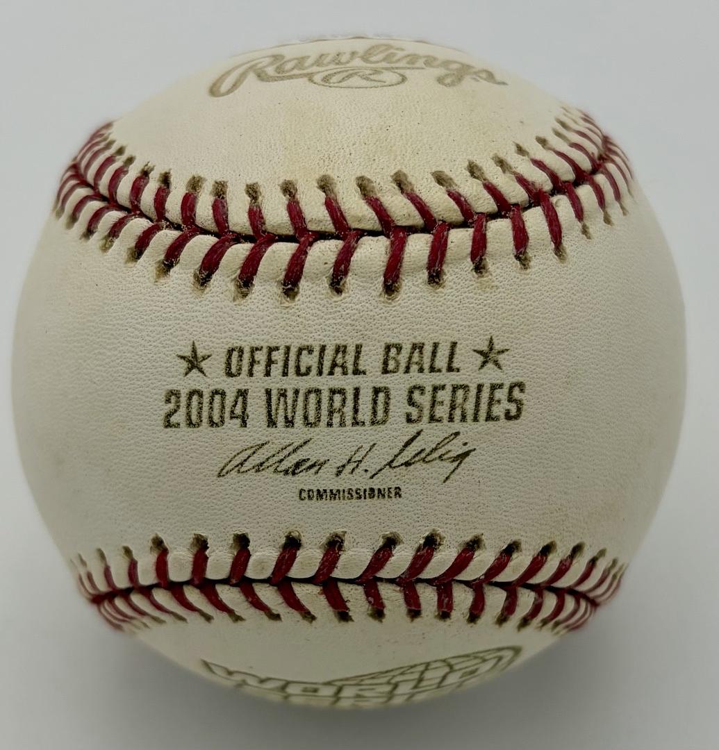 Jason Varitek signed 2004 World Series baseball w/inscription (Red Sox) - JSA COA