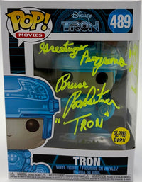 Bruce Boxleitner signed "Tron" Funko #489 w/ 2 quotes & character name - OC Celebrity Marketing