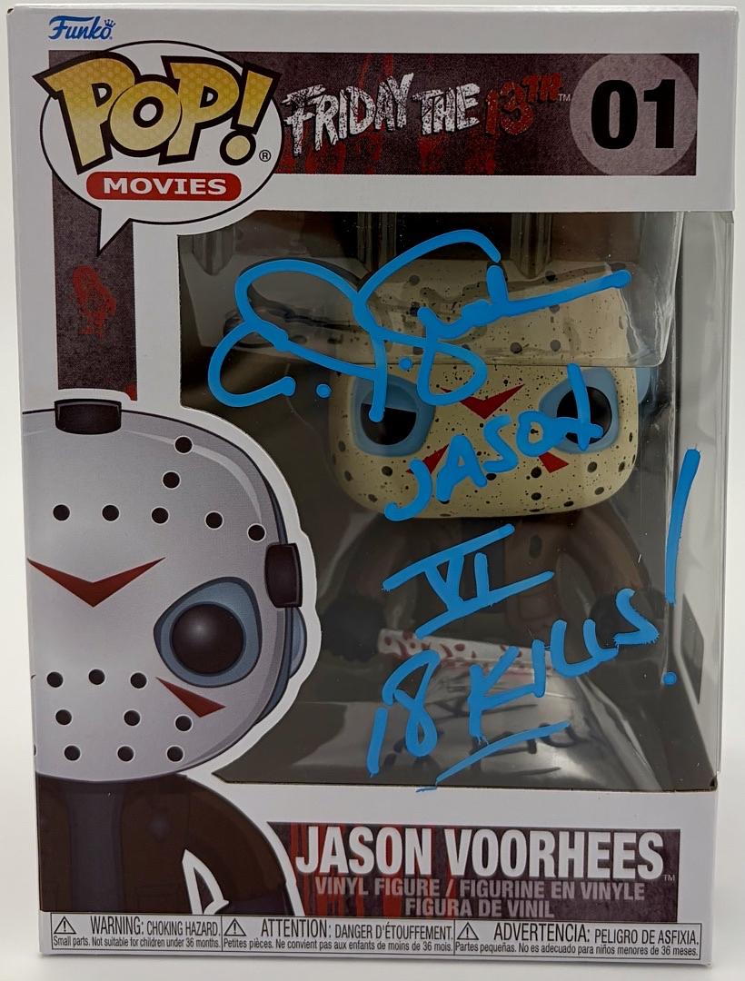 C.J. Graham signed "Jason Vorhees" Funko #01 (Friday the 13th) - Zobie COA