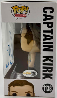 William Shatner Signed Funko Pop "Captain Kirk" (Star Trek) w/character name - JSA COA