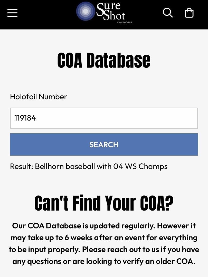 Mark Bellhorn signed 2004 World Series ROMLB Baseball (Red Sox) - Sure Shot COA