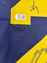 Michigan 2023 National Champs Team Signed Jersey: McCarthy,Doman, McBurrows, Crippen, Berry, El-Hadi, Harris, Guy, Taylor, Rolder, Walker  - Beckett COA