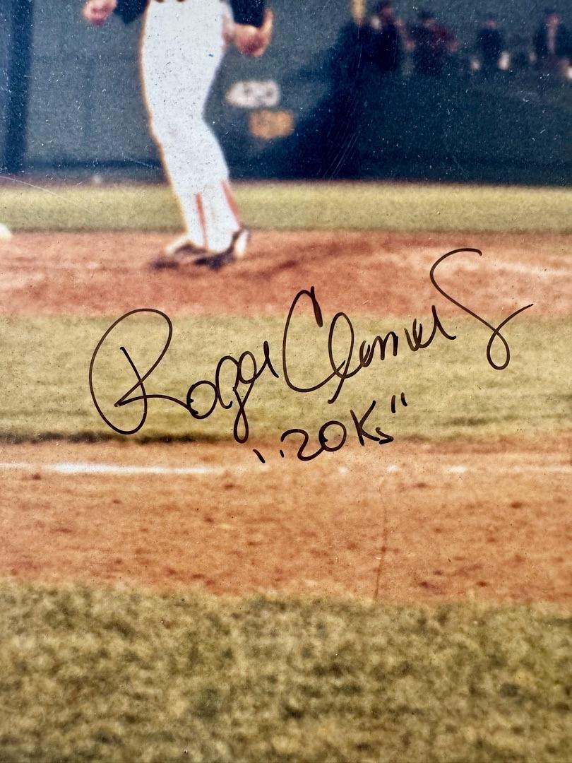 Roger Clemens and Rich Gedman 30.5 x 22.5 signed, framed limited edition (757/999) lithograph of 20 Strikeout Game - PSA COA RESEARCH