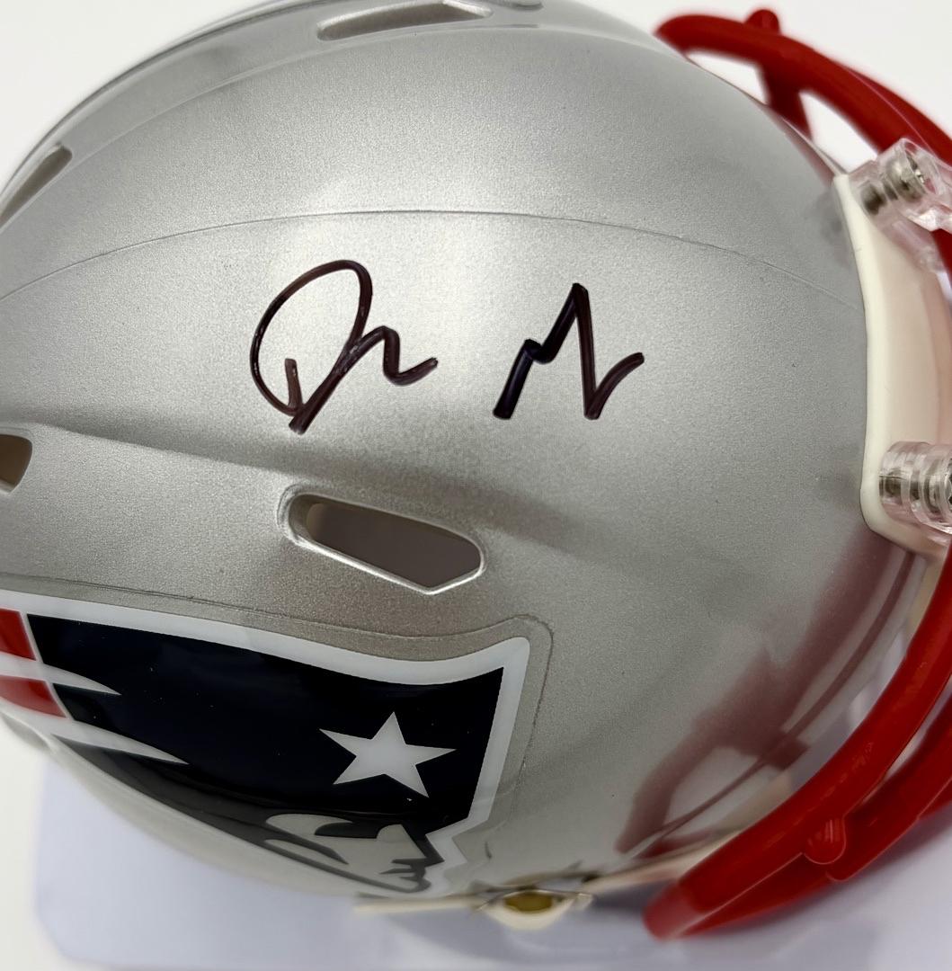 Drake Maye Signed Patriots Mini Helmet  - Fanatics COA