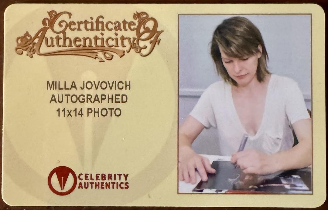 Milla Jovovich Signed 11x14 Photo (Resident Evil) - Celebrity Authentics