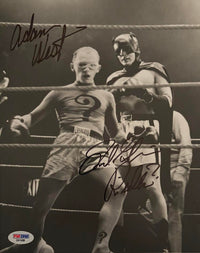 Adam West & Frank Gorshin signed 8x10 (Batman) - PSA/DNA COA
