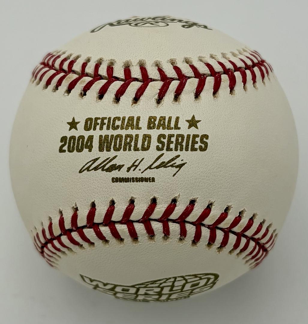 Jason Varitek signed 2004 World Series baseball w/inscription (Red Sox) - JSA COA