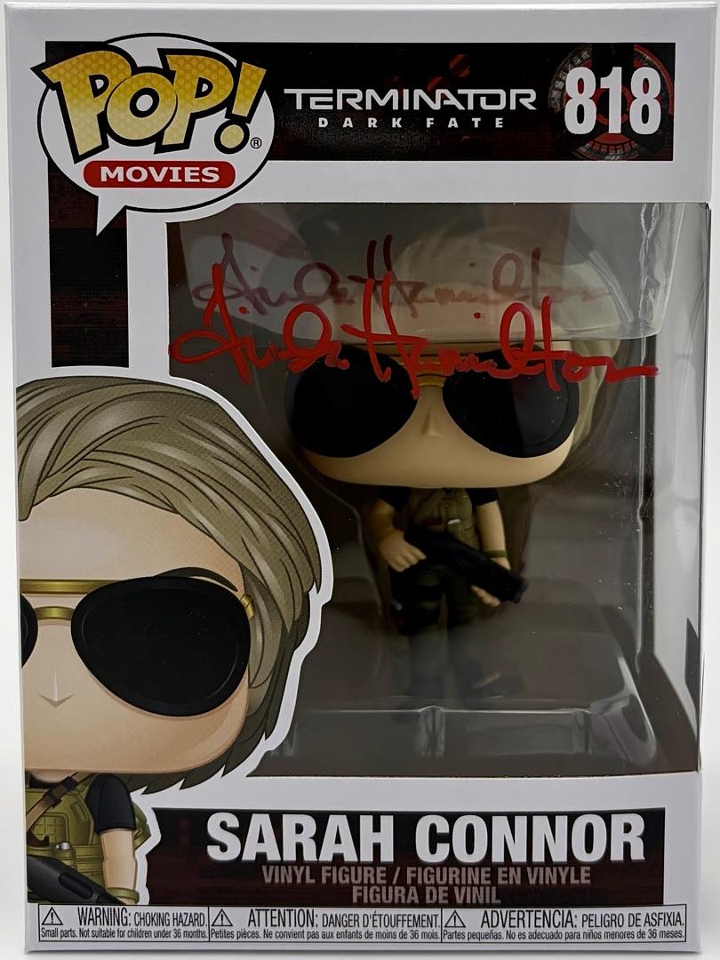 Linda Hamilton Signed Funko Pop #818 Sara Connor (Terminator) - Beckett COA #05