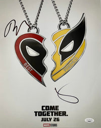 Ryan Reynolds and Hugh Jackman Deadpool and Wolverine) signed 11x14 - JSA COA
