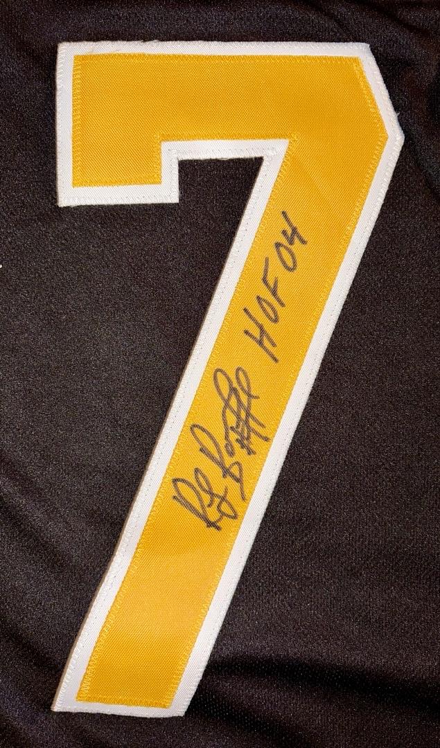 Ray Bourque Signed Custom Bruins Jersey w/ HOF Inscription - Sure Shot COA