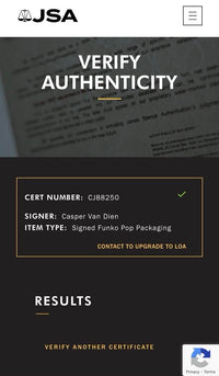 Casper VanDien signed "Johnny Rico" Funko #735 (Starship Troopers) - JSA COA