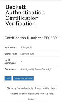 June Lockhart & Angela Cartwright Signed 8x10 Photo (Lost In Space) - Beckett COA