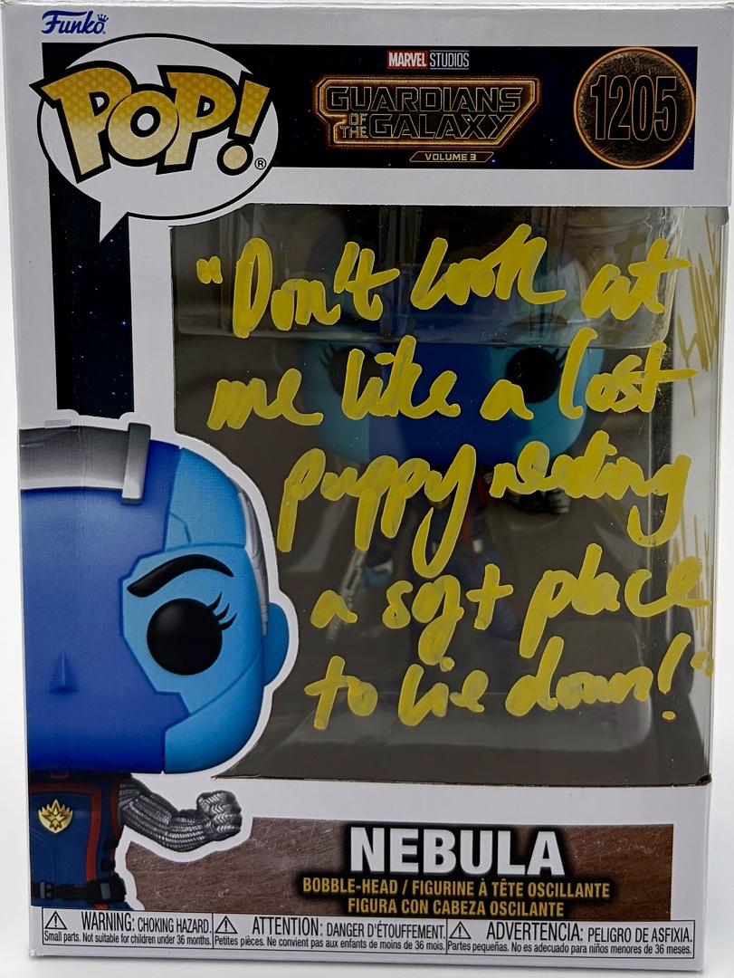 Karen Gillan Signed Funko Pop #1205 "Nebula" (GOTG) w/long quote - SWAU COA