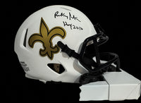 Rickey Jackson (Saints) signed mini-helmet w/HOF inscription - Schwartz COA