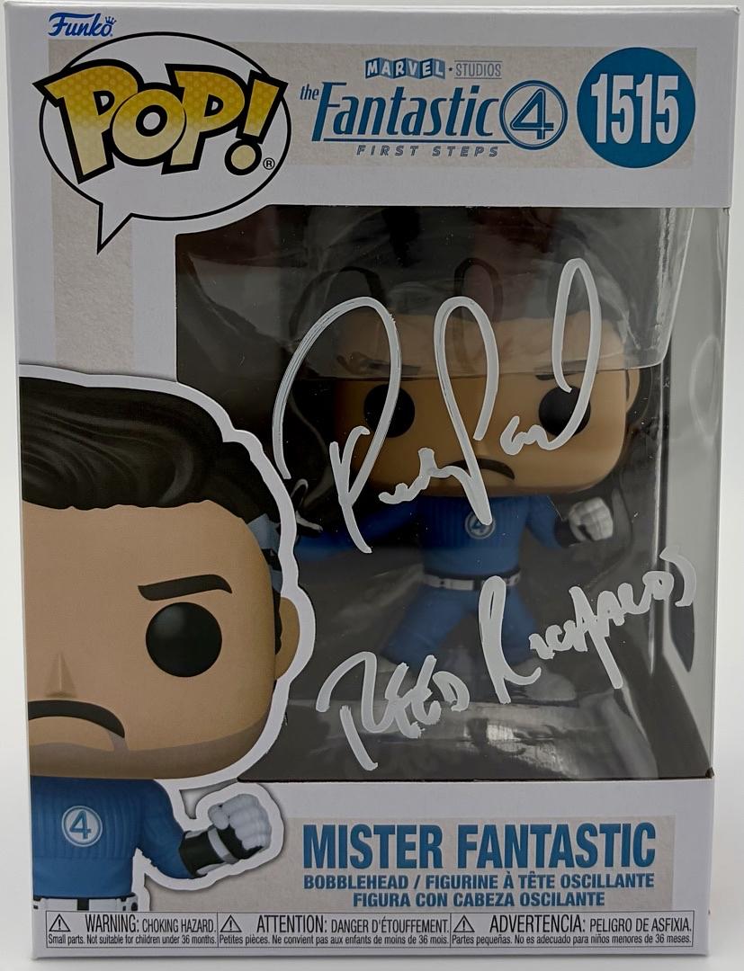 Pedro Pascal Signed Funko Pop #1515 "Mister Fantastic" w/character name (Fantastic Four) - SWAU COA