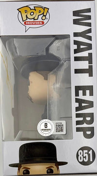 Kurt Russell Signed Funko Pop #851 Wyatt Earp Tombstone (Yellow Ink) - Beckett COA