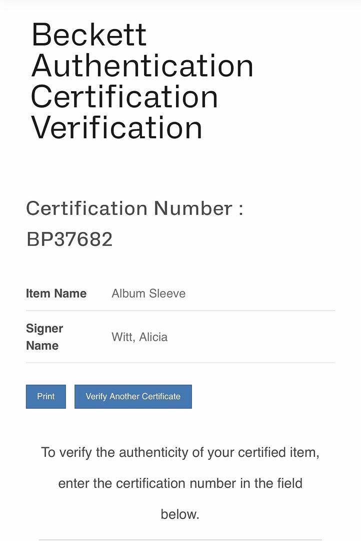 Alicia Witt Signed Album "I Think I'm Spending Christmas With You" Vinyl Record - Beckett COA