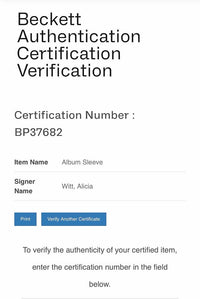 Alicia Witt Signed Album "I Think I'm Spending Christmas With You" Vinyl Record - Beckett COA