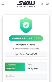 Will Smith Signed "Agent J" Funko Pop #718 (Men in Black) - SWAU